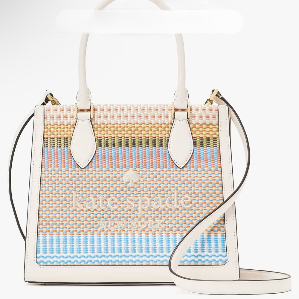 Kate Spade Ellie Straw Small Tote KL021 nwt
